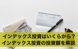 インデックス投資はいくらから？インデックス投資の投資額を解説