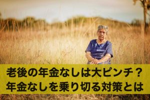 老後の年金なしは大ピンチ？年金なしを乗り切る対策とは